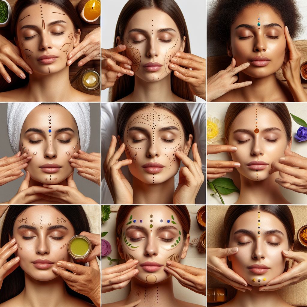 Begin by applying gentle pressure with both hands on the forehead in circular motions, moving from the center outward. Use slow, upward strokes. Ayurvedic Face Massage Techniques