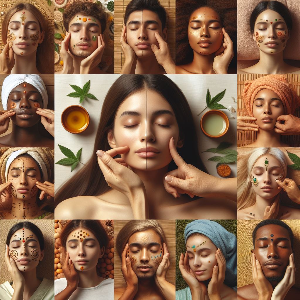 Begin with selecting a suitable Ayurvedic oil for your skin type. Sesame oil is commonly used, but you can also use coconut, almond, or a specialized Ayurvedic facial oil.  Ayurvedic Face Massage Techniques