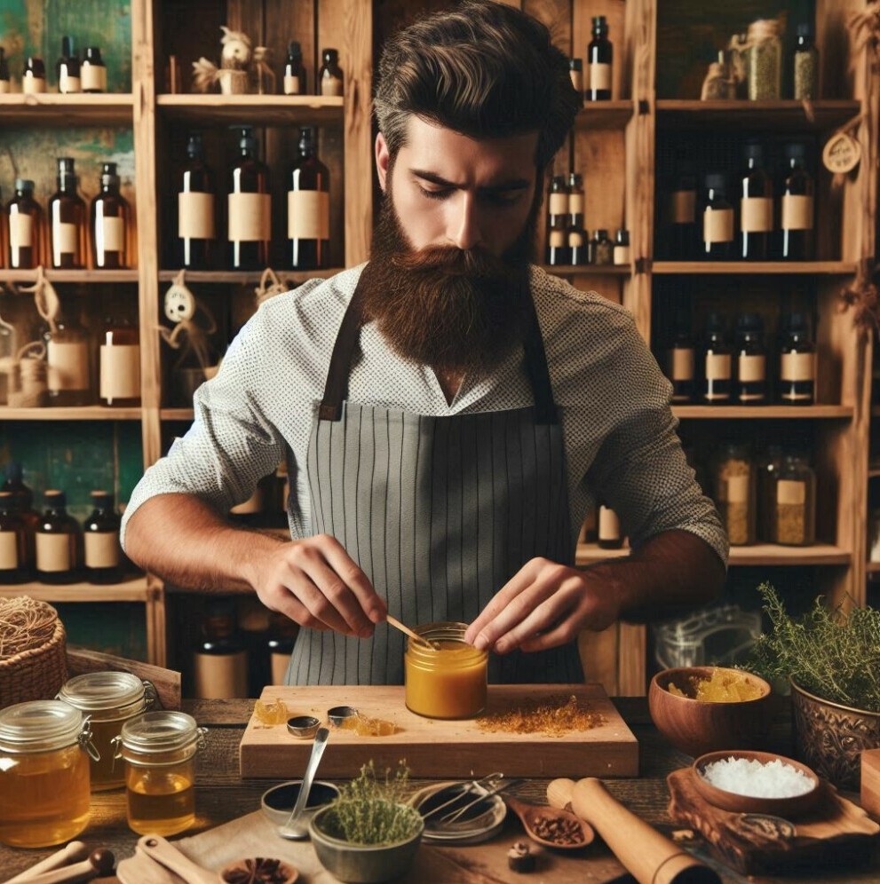 DIY All-Natural Beard Balm keeping your beard looking good naturally.